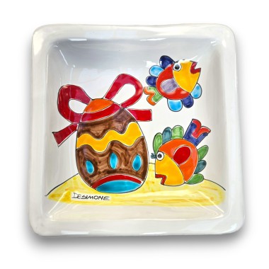 Piatto Quadrato 24x24 Pasqua Pesci - Edizione Limitata Piatto Quadrato 24x24 Pasqua Pesci - Edizione Limitata